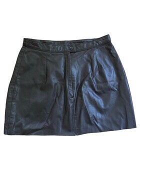 Classic Styled Y2K Rich Chocolate Brown Argentinian Leather Mini Skirt